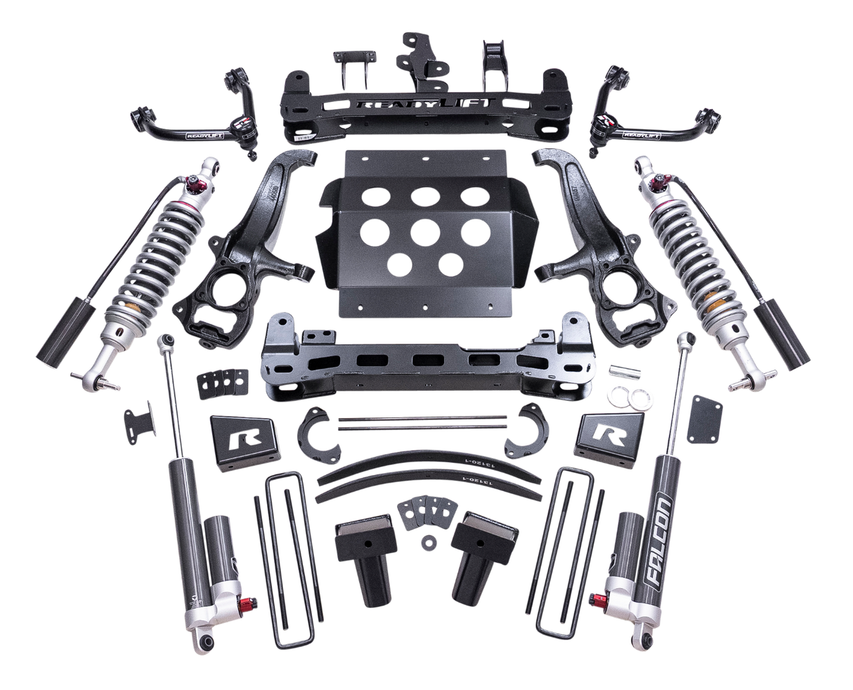 ReadyLIFT 42-39840 - 2019-2024 Chevrolet/GMC 1500 8'' MAX3.3 Suspension System with Falcon 3.3 Adjustable Shocks