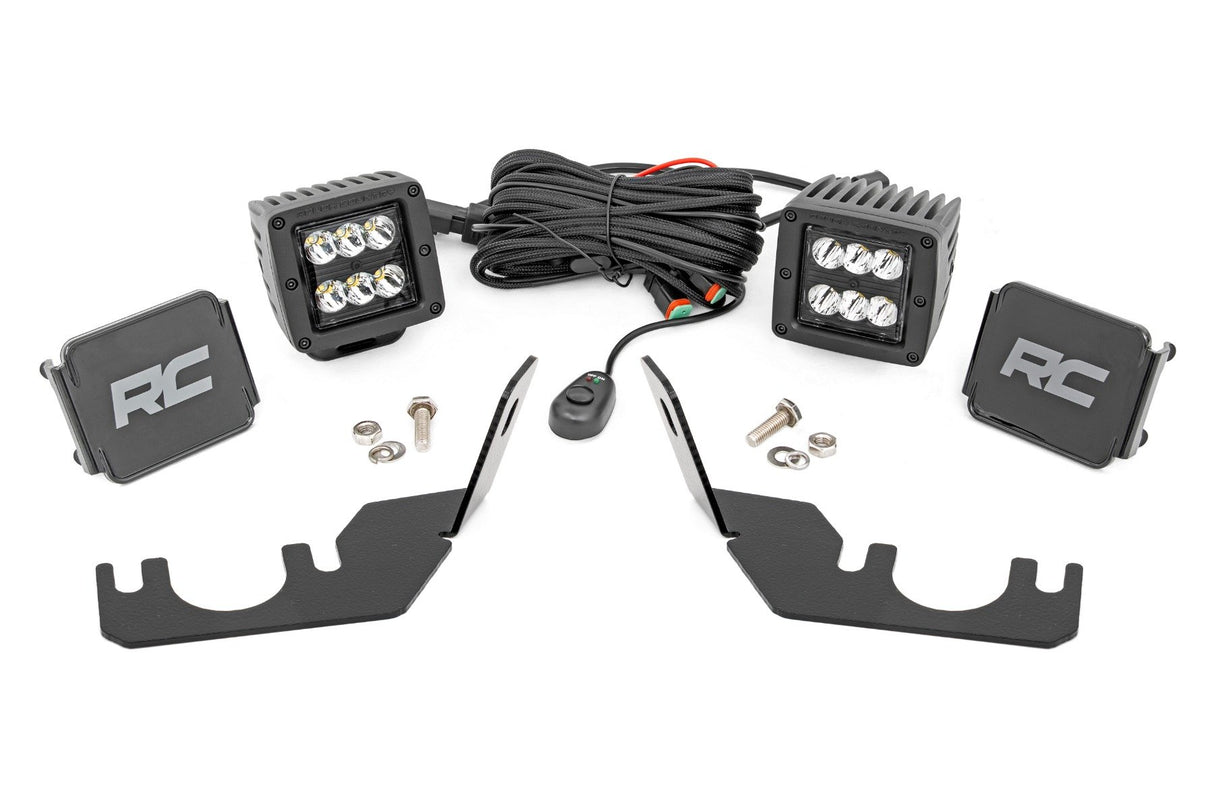 LED Light | Rear Mount | 2" Black Pair | Spot | Kawasaki Teryx 4 1000/Teryx 800