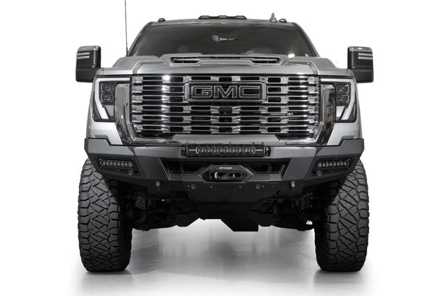 Addictive Desert Designs 24+ GMC 2500/3500 Phantom Front Bumper w/Winch- Hammer Black