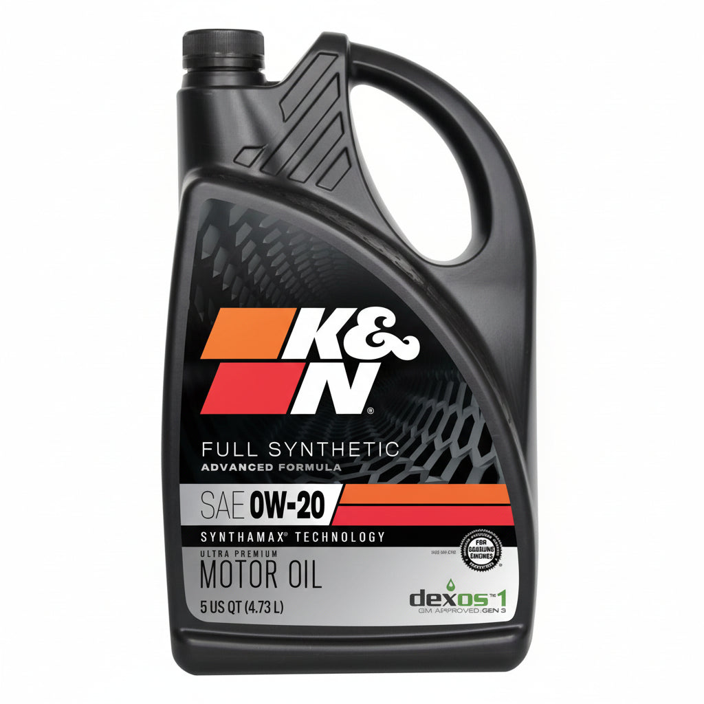 K&N 0W-20 Fully Synthetic Motor Oil - 5 Quarts