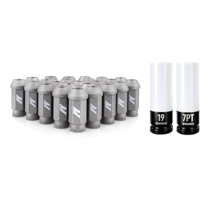 Mishimoto Steel Locking Lug Nuts M14x1.5 24pc Set Silver