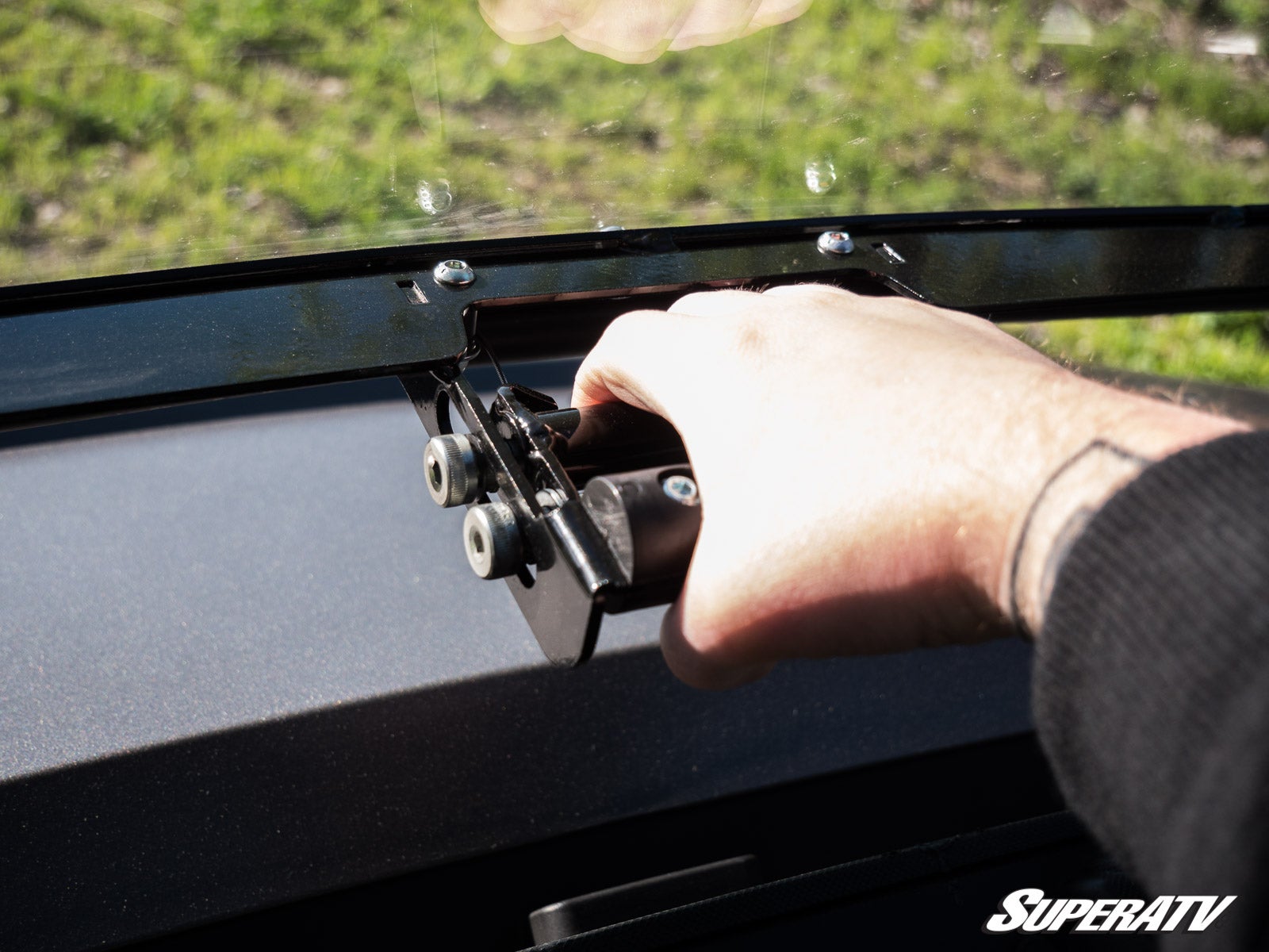 SuperATV Polaris Ranger XP 1000 Scratch Resistant Flip Down Windshield