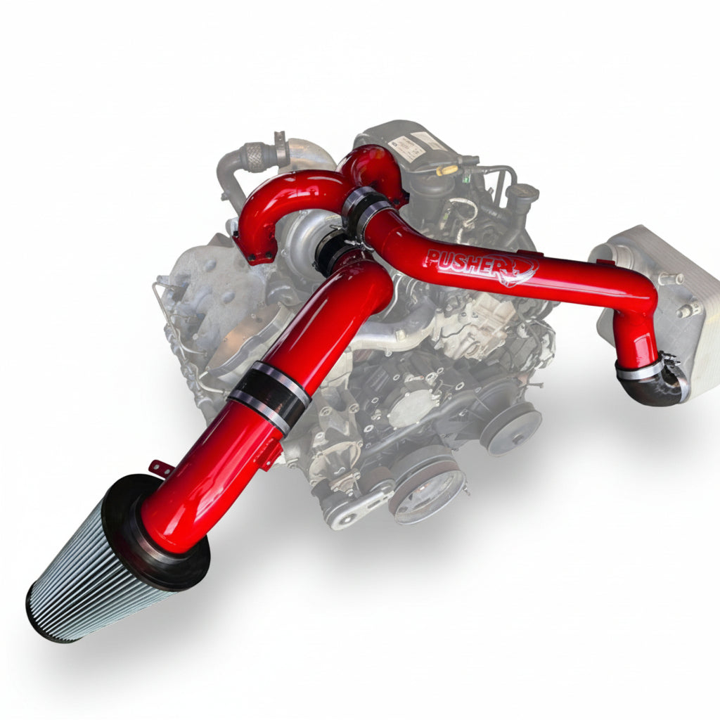 Pusher Intake System 2015-16 Ford F250/350 6.7L Powerstroke - Red