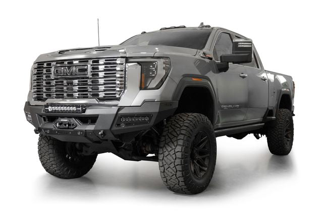 Addictive Desert Designs 24+ GMC 2500/3500 Phantom Front Bumper w/Winch- Hammer Black