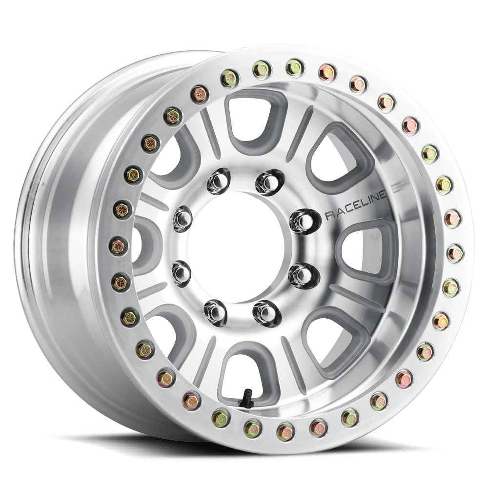 Raceline RT233 Monster 17x9.5in / 5x127 BP / -19mm Offset / 83.82mm Bore - Black Beadlock Wheel