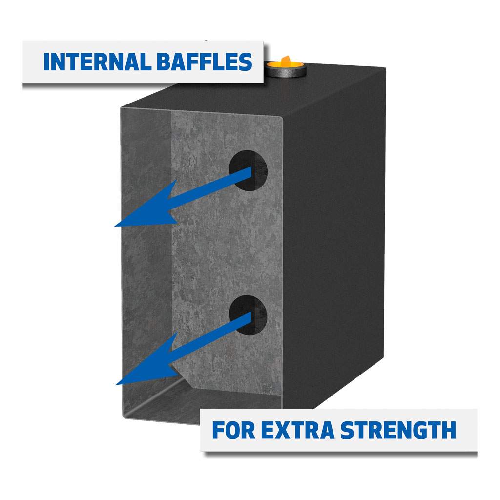 Matte Black 100-Gallon Rectangle Steel Transfer Tank