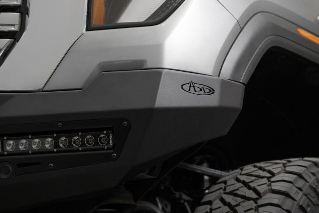 Addictive Desert Designs 24+ GMC 2500/3500 Phantom Front Bumper w/Winch- Hammer Black