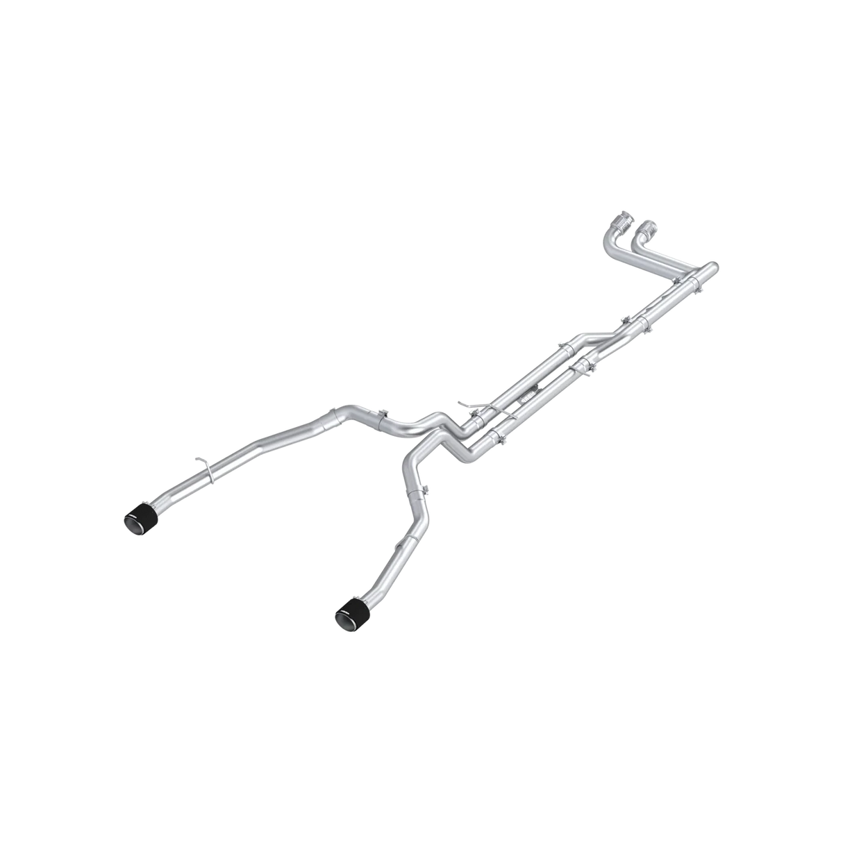 MBRP 2025 RAM RHO 3in Dual Split Rear Cat Back w/ Carbon Fiber Tips - T304