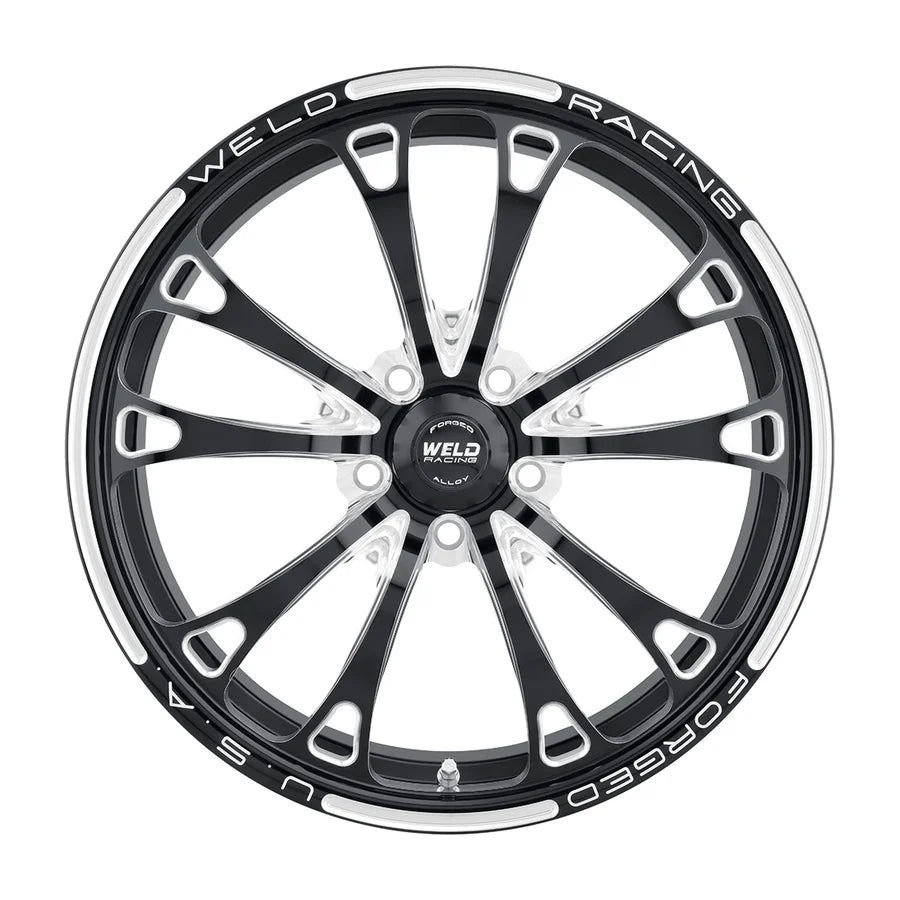 Weld V-Series 1-Piece 17x4.5 / 5x120 BP / 2.25in BS Gloss Black Milled Wheel