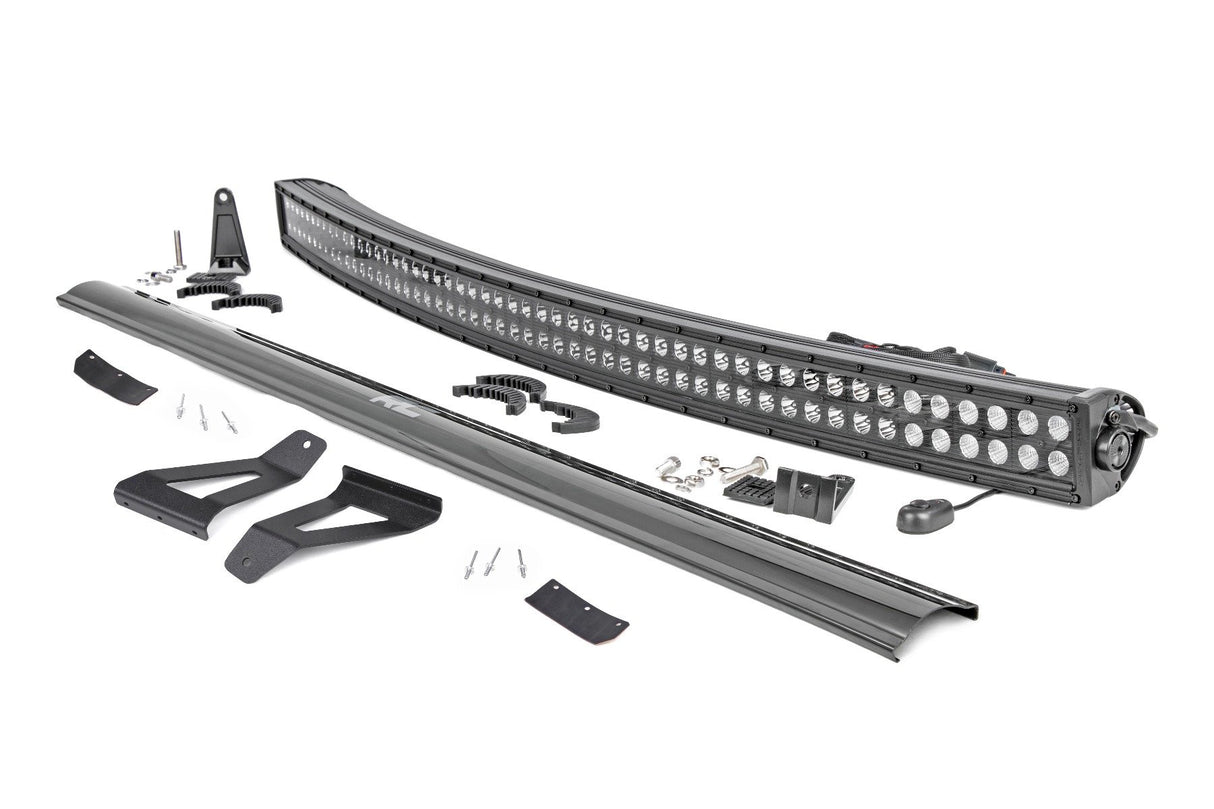 LED Light Kit | Windshield Mount | 50" BLK Dual Row | Jeep Cherokee XJ (84-01)