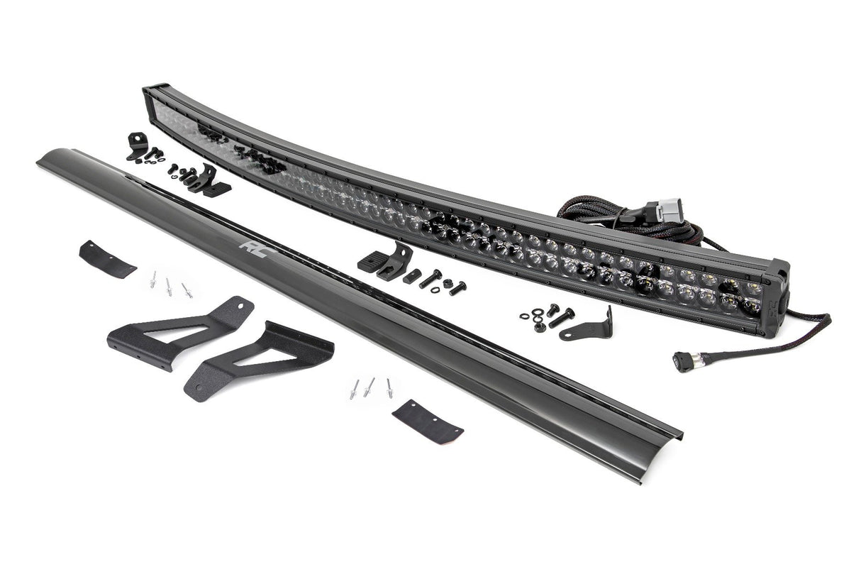 LED Light Kit | Windshield Mount | 50" BLK Dual Row | White DRL | Jeep Cherokee XJ (84-01)