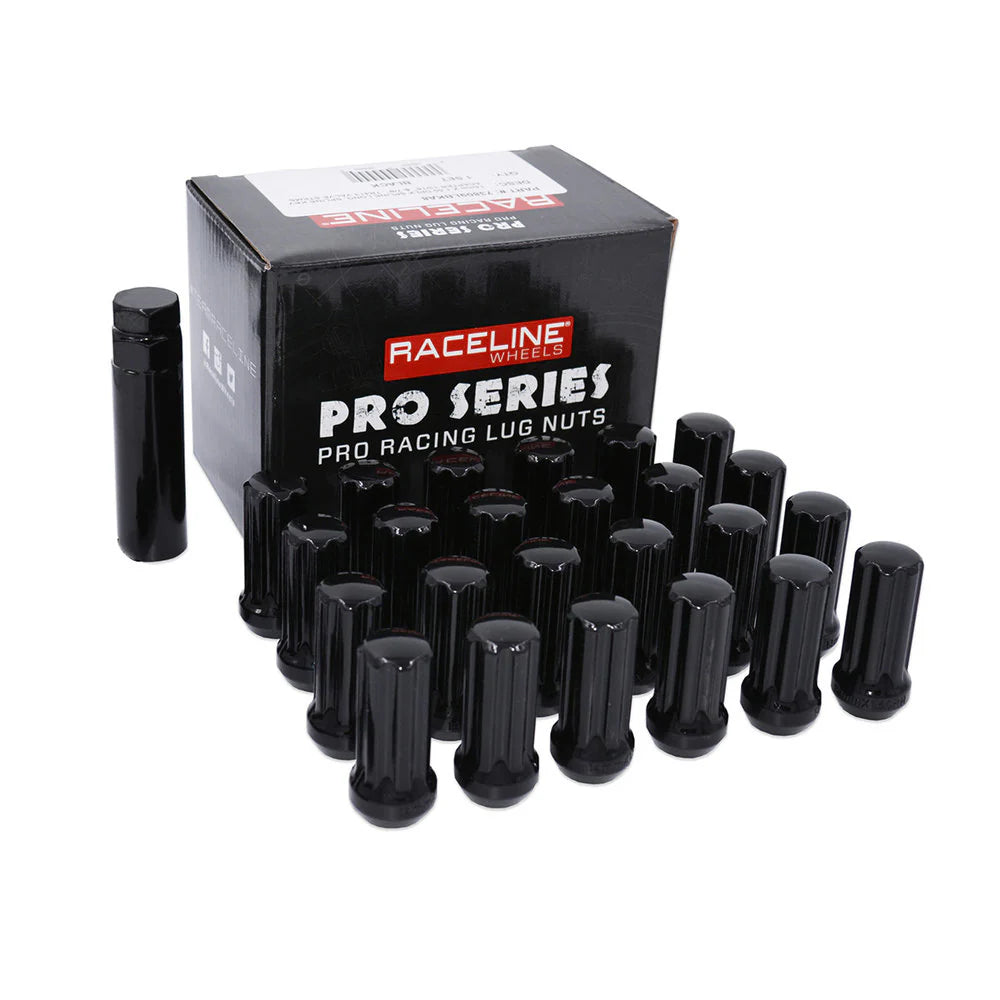Raceline 14x1.50mm Spline Chrome Lug Nuts (24 Pack) - No Valve Stem