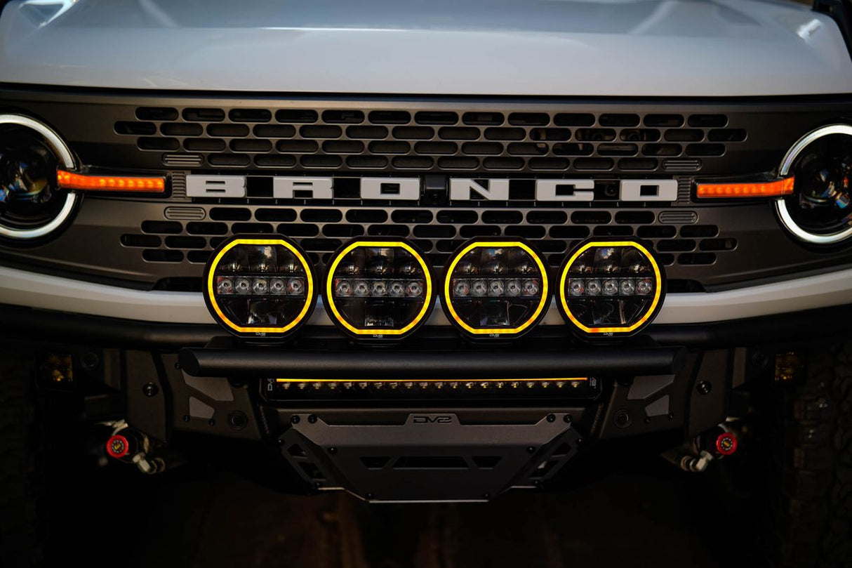 DV8 Offroad 7in Halo Elite Round Light w/ Accent Halo - White/Amber