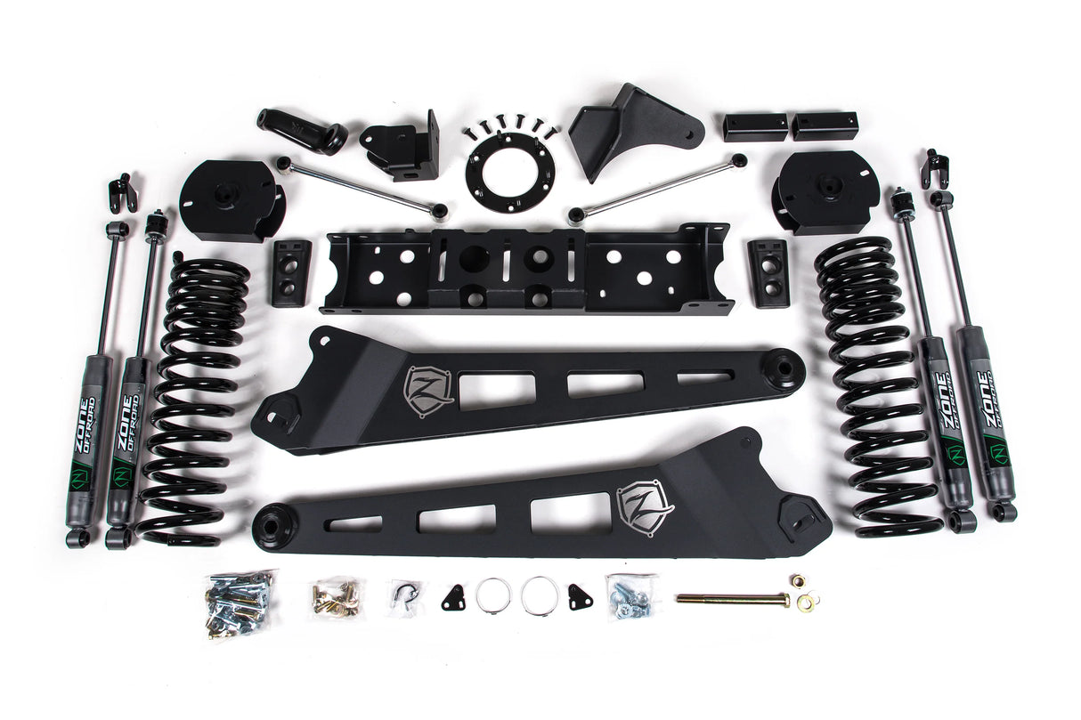 Zone Offroad 25-26 Ram 2500 4WD Diesel 4in Radius Arm Suspension Lift w/ Nitro Shocks