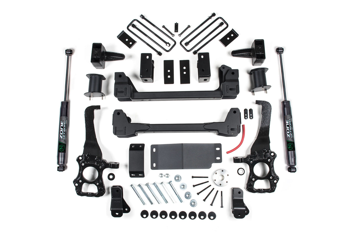 Zone Offroad 2015-2020 Ford F150 4WD 6in Suspension Lift Kit w/ Nitro Struts and Shocks