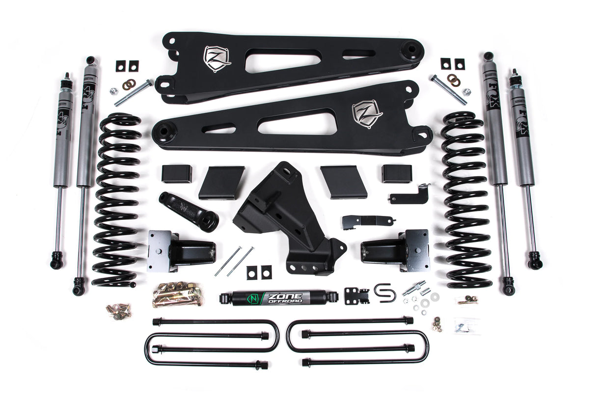 Zone offroad 2020-2021 Ford F350 Dually 6in Radius Arm Suspension Lift System
