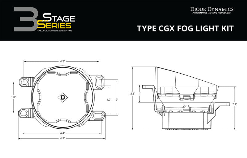 Diode Dynamics SS3 Max Type CGX Kit ABL - White SAE Fog