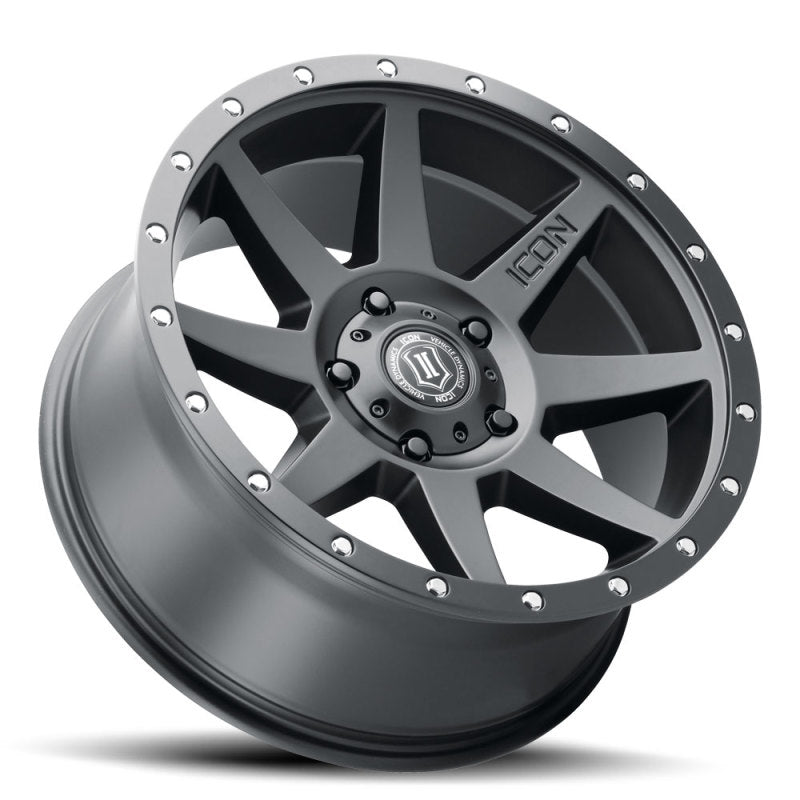 ICON Rebound | 20x9 | 16mm Offset | 5x150 | Satin Black Wheel