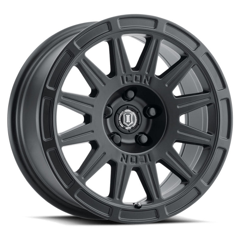 ICON Ricochet | 15x7 | 15mm Offset | 5x100 | 56.1mm Hub | Satin Black Wheel