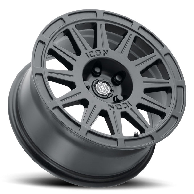 ICON Ricochet | 15x7 | 15mm Offset | 5x100 | 56.1mm Hub | Satin Black Wheel