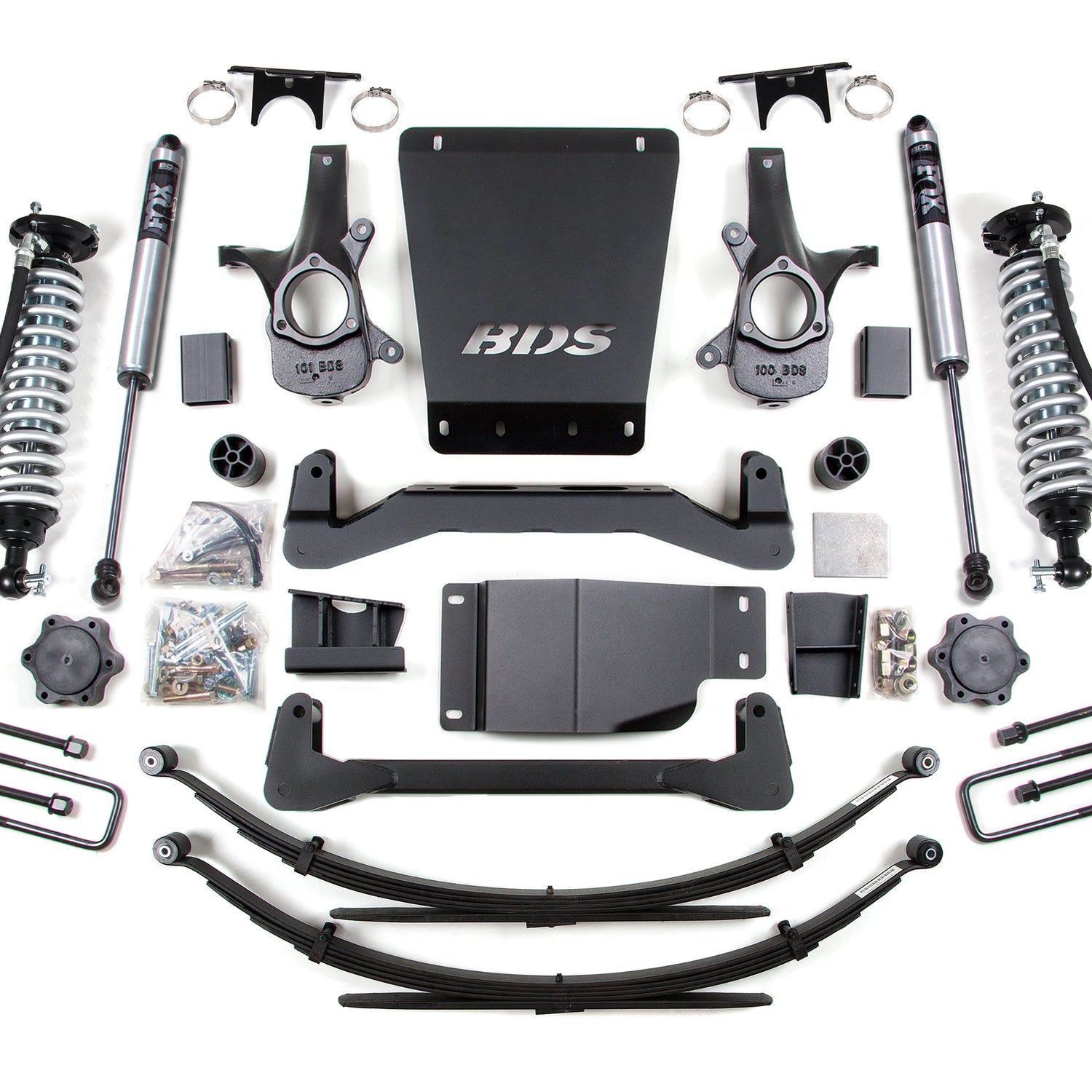 4-Inch Lift Kit - FOX 2.5 Coil-Over for 2007-2013 Chevy Silverado + GMC Sierra 1500 4WD