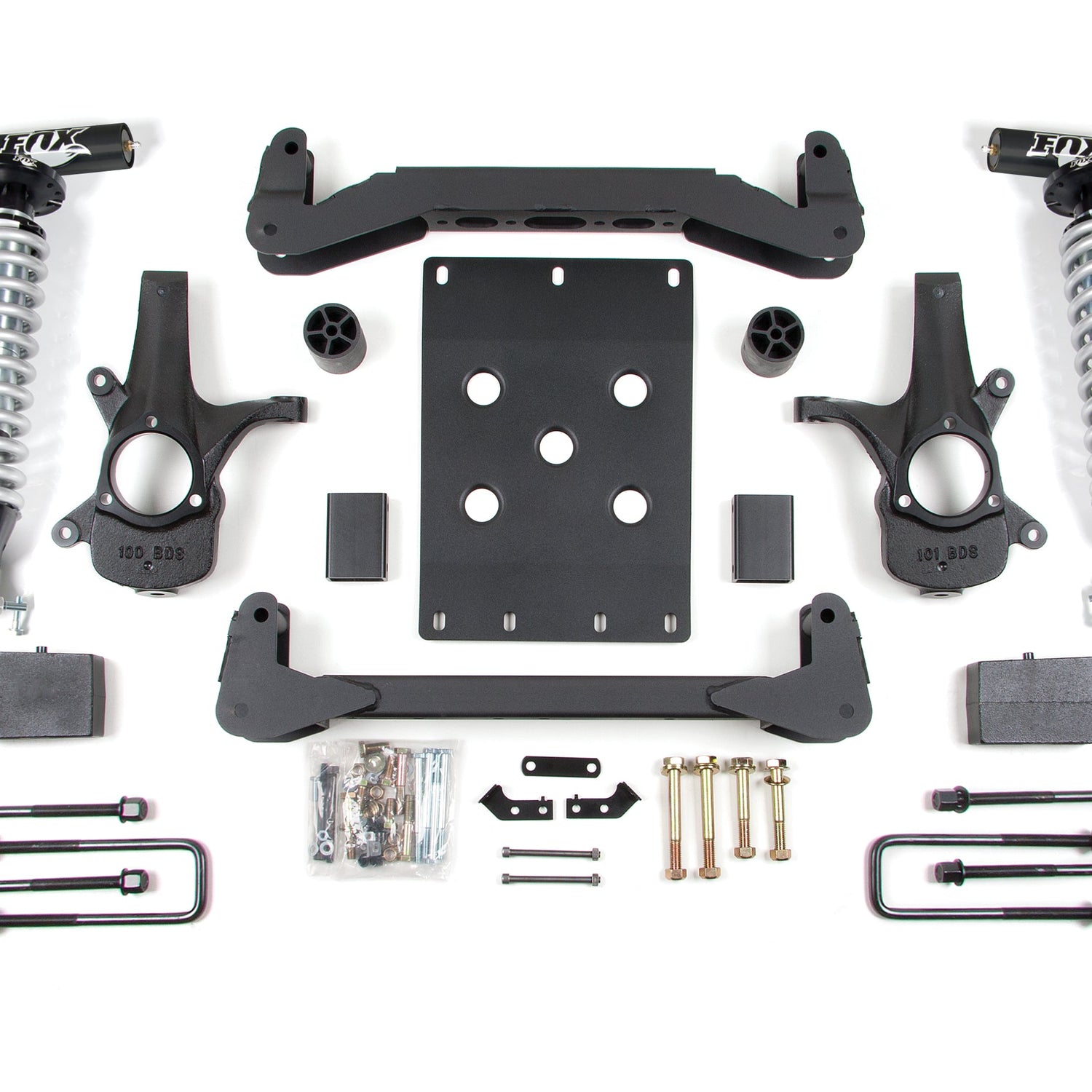 4-Inch Lift Kit - FOX 2.5 Coil-Over for 2007-2013 Chevy Silverado + GMC Sierra 1500 2WD