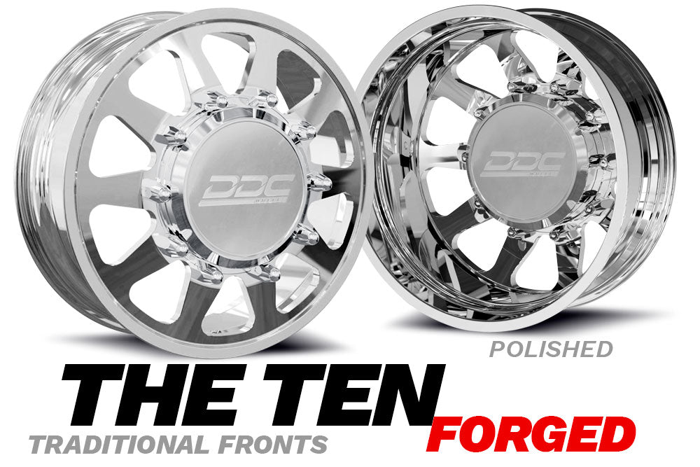 DDC Wheels " THE TEN" Forged Polished 94-23 Dodge/Ram KIT
