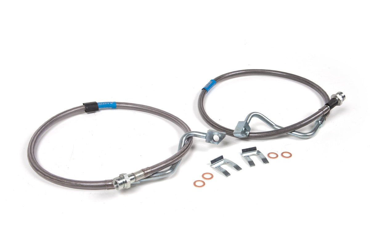 Front Brake Line Set - Stainless Steel - Fits 6 - 8 Inch Lift for 2008-2010 Ford F-250/F-350 Super Duty 4WD