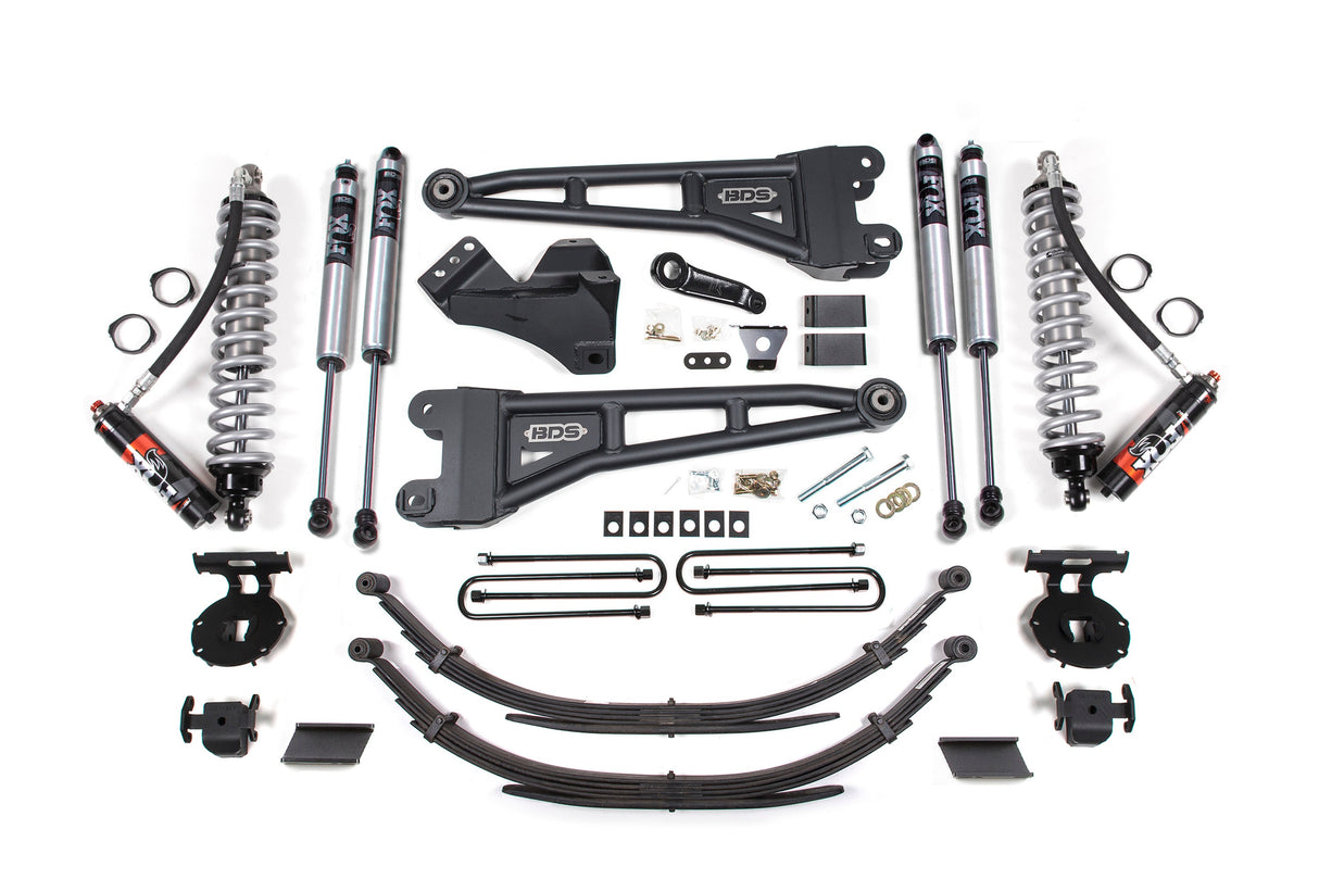 4-Inch Lift Kit w/ Radius Arm - FOX 2.5 Performance Elite Coil-Over Conversion for 2011-2016 Ford F-250/F-350 Super Duty 4WD Diesel