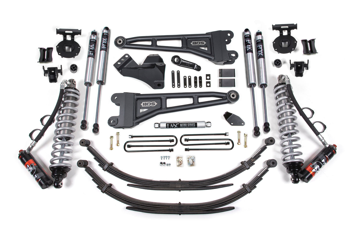 4-Inch Lift Kit w/ Radius Arm - FOX 2.5 Performance Elite Coil-Over Conversion for 2005-2007 Ford F-250/F-350 Super Duty 4WD Diesel