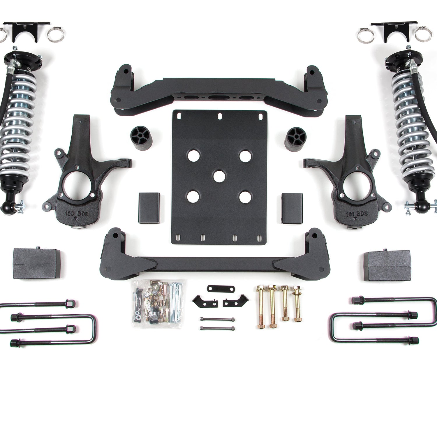 4-Inch Lift Kit - FOX 2.5 Coil-Over for 2007-2013 Chevy Silverado + GMC Sierra 1500 2WD