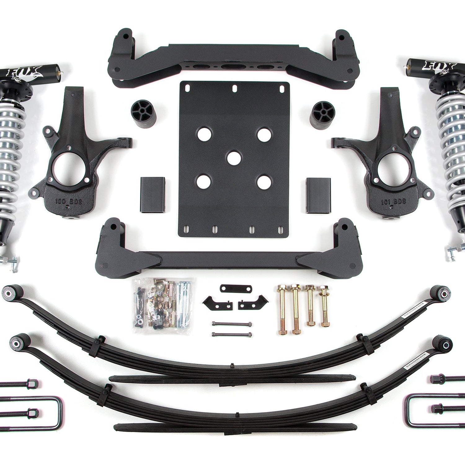 4-Inch Lift Kit - FOX 2.5 Coil-Over for 2007-2013 Chevy Silverado + GMC Sierra 1500 2WD