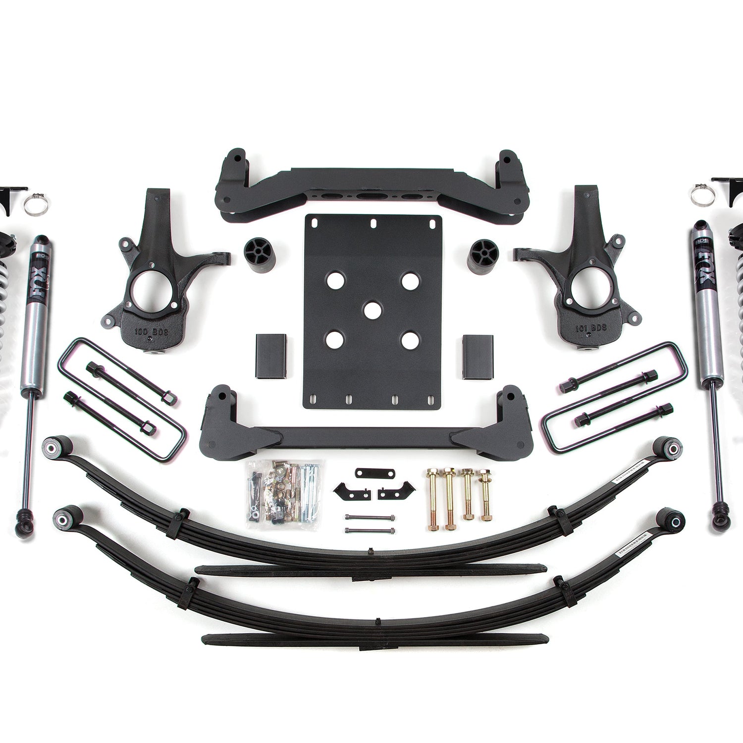 4-Inch Lift Kit - FOX 2.5 Coil-Over for 2007-2013 Chevy Silverado + GMC Sierra 1500 2WD