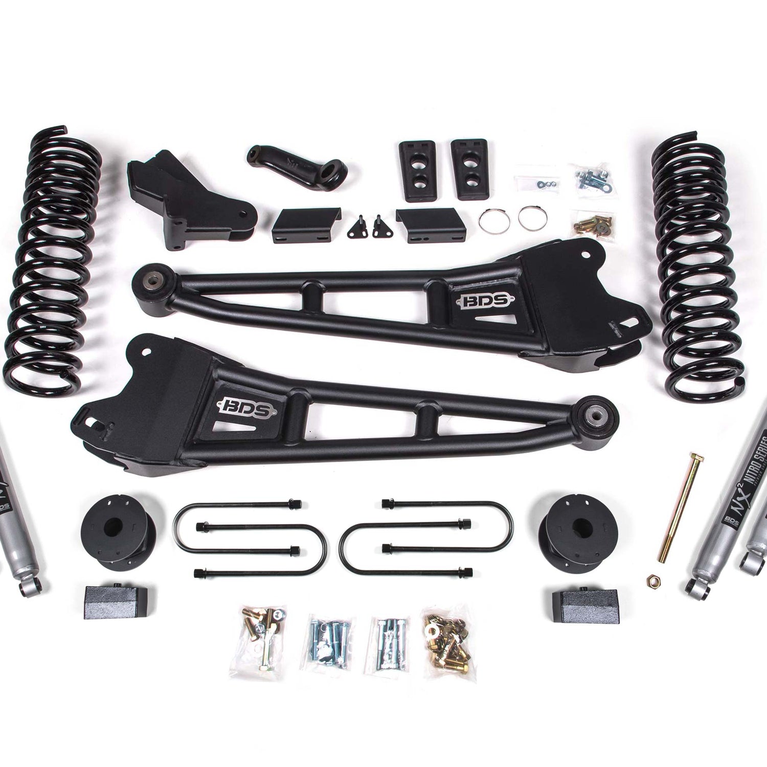 4-Inch Lift Kit w/ Radius Arm for 2013-2018 Dodge Ram 3500 w/ Rear Air Ride 4WD Gas