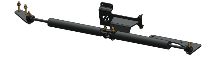 Kelderman 2019+ Ram 4500/5500 Chassis Cab Dual Steering Stabilizer Kit