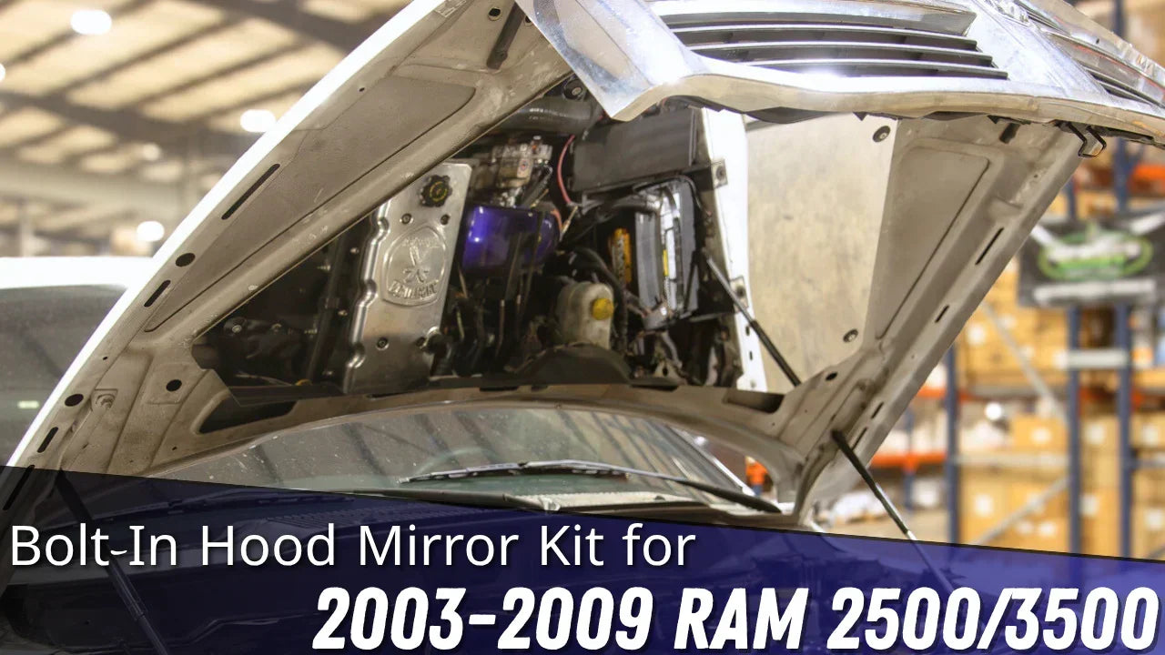 Bolt-In Hood Mirror Kit for 2003-2009 Ram 2500/3500