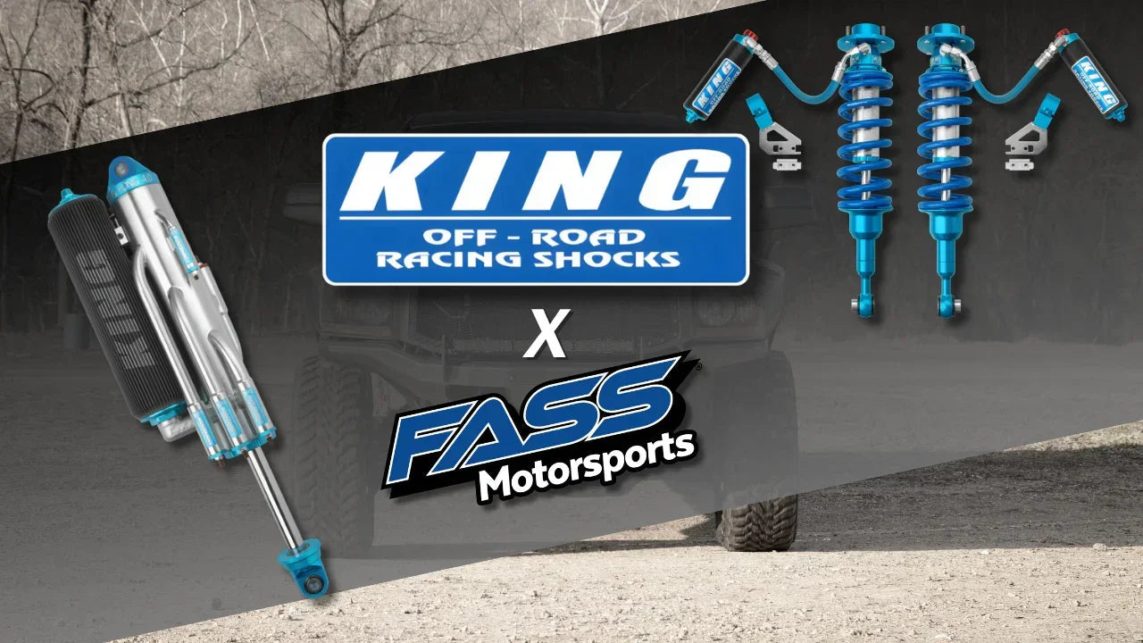 King off-road shocks and coilovers for trucks and Jeeps by FASS Motorsports, outdoor setting