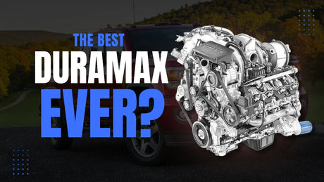 L5P Duramax diesel engine illustration over a pickup truck with 'The Best Duramax Ever?' text.