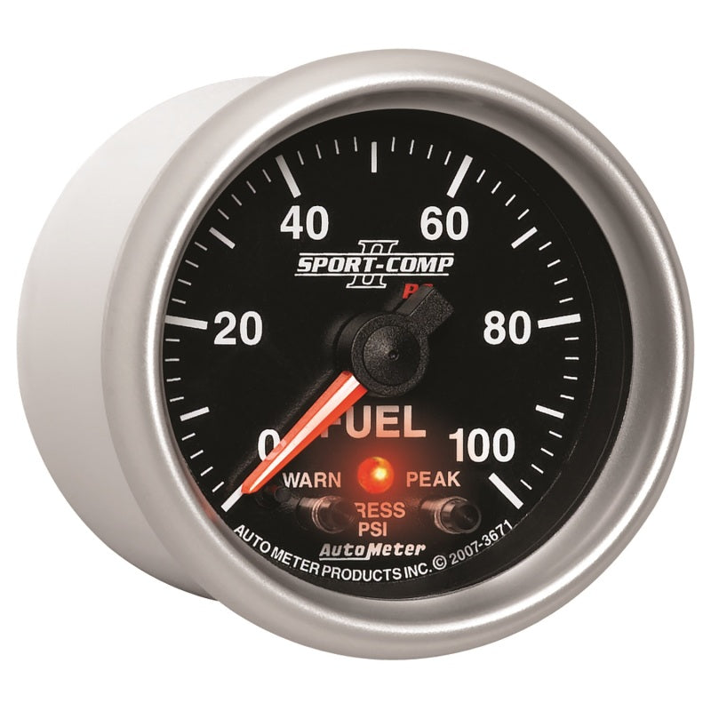 Autometer Sport-Comp II 52mm 0-100 PSI Fuel Pressure Gauge