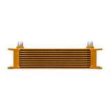 Mishimoto Universal 10 Row Oil Cooler - Gold