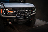 DV8 Offroad 7in Halo Elite Round Light w/ Accent Halo - White/Amber