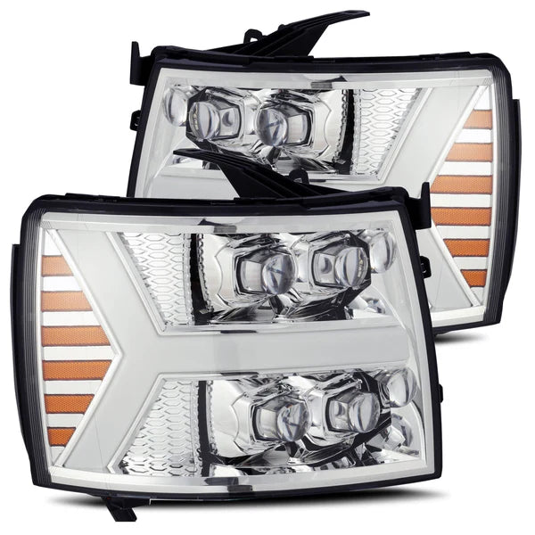 AlphaRex 07-13 Chevy Silverado 1500 NOVA-Series LED Projector Headlights (Plank Style)