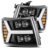 AlphaRex 07-13 Chevy Silverado 1500 NOVA-Series LED Projector Headlights (Plank Style)