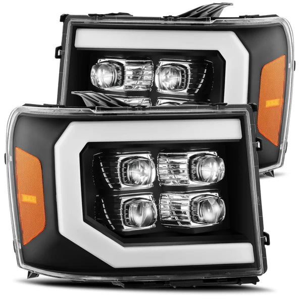 AlphaRex 07-13 GMC Sierra 1500 NOVA-Series LED Projector Headlights (Plank Style)