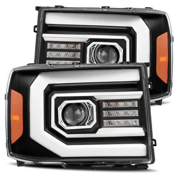 AlphaRex 07-13 GMC Sierra 1500 PRO-Series Projector Headlights (Plank Style)