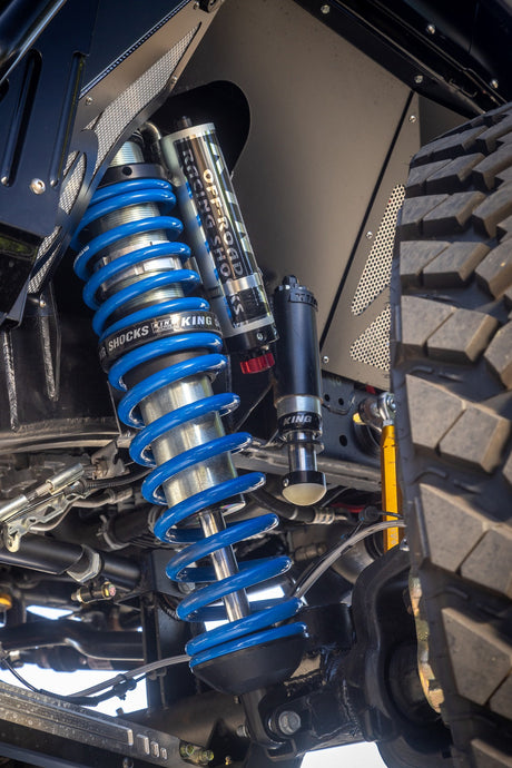 EVO MFG 2018-2024 Jeep Wrangler JL & Gladiator JT 14" Inch Travel EVO SPEC KING FRONT FABRICATION Shock Tower 2.5" or 3.0" COILOVER BLACK &