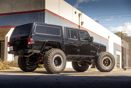 EVO MFG 2020-2024 Jeep Gladiator JT 14" Inch Travel EVO SPEC KING REAR FABRICATION Shock Tower 2.5" or 3.0" COILOVER BLACK