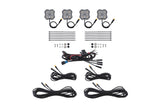 Diode Dyamics Rock Light - Amber/White - M8 4-Pack