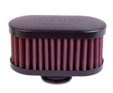 Airaid Rubber Top 1in ID - Push On 4in x 2in Oval OD 2in Tall Breather Filter