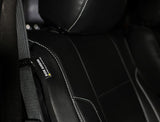 PRP 12-14 Ford Raptor Front Seat Covers (Pair) - Black w Silver Stitch